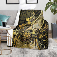 Niue Blanket Niuean Crab Waves Style