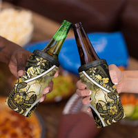 Personalised Niue 4 in 1 Can Cooler Tumbler Niuean Crab Waves Style