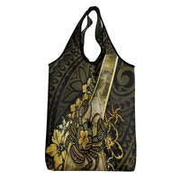 Niue Grocery Bag Niuean Crab Waves Style