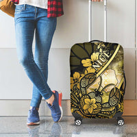 Niue Luggage Cover Niuean Crab Waves Style