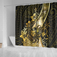 Niue Shower Curtain Niuean Crab Waves Style