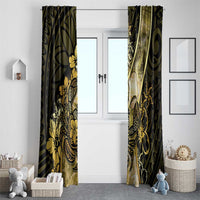 Niue Window Curtain Niuean Crab Waves Style