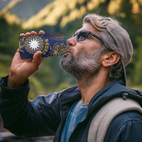 Personalised Nauru 4 in 1 Can Cooler Tumbler Hibiscus Polynesian Tribal Pattern