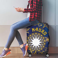 Nauru Luggage Cover Hibiscus Polynesian Tribal Pattern
