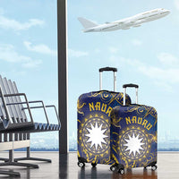Nauru Luggage Cover Hibiscus Polynesian Tribal Pattern