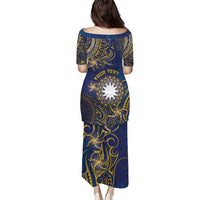 Personalised Nauru Puletasi Hibiscus Polynesian Tribal Pattern