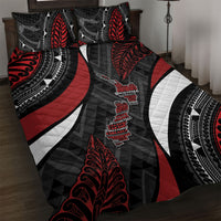 Aotearoa New Zealand Native Birds Map Quilt Bed Set Silver Fern Tribal Pattern