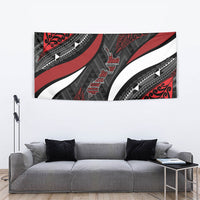 Aotearoa New Zealand Native Birds Map Tapestry Silver Fern Tribal Pattern
