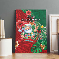 Hawaii Christmas Canvas Wall Art Mele Kalikimaka Funny Hawaiian Santa - Polynesian Pride