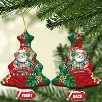 Hawaii Christmas Ceramic Ornament Mele Kalikimaka Funny Hawaiian Santa - Polynesian Pride