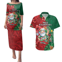 Hawaii Christmas Couples Matching Puletasi and Hawaiian Shirt Mele Kalikimaka Funny Hawaiian Santa - Polynesian Pride