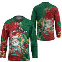 Hawaii Christmas Hockey Jersey Mele Kalikimaka Funny Hawaiian Santa DT05 - Polynesian Pride
