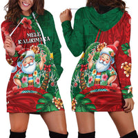 Hawaii Christmas Hoodie Dress Mele Kalikimaka Funny Hawaiian Santa - Polynesian Pride