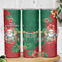 Hawaii Christmas Skinny Tumbler Mele Kalikimaka Funny Hawaiian Santa - Polynesian Pride