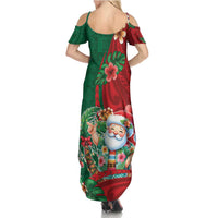 Hawaii Christmas Summer Maxi Dress Mele Kalikimaka Funny Hawaiian Santa - Polynesian Pride