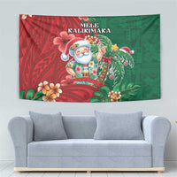 Hawaii Christmas Tapestry Mele Kalikimaka Funny Hawaiian Santa - Polynesian Pride