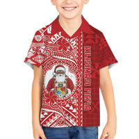 Tonga Christmas Family Matching Off The Shoulder Long Sleeve Dress and Hawaiian Shirt Kilisimasi Fiefia - Polynesian Pride