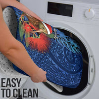 New Zealand Christmas Bathroom Set Santa Kiwi Bird With Pohutukawa Flowers - Polynesian Pride