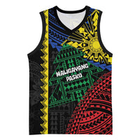 Personalised Philippines Christmas Basketball Jersey Xmas Tree Filipino Tribal Patterns - Polynesian Pride