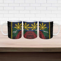Personalised Philippines Christmas Ceramic Mug Xmas Tree Filipino Tribal Patterns - Polynesian Pride