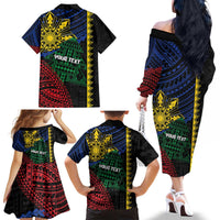 Personalised Philippines Christmas Family Matching Off The Shoulder Long Sleeve Dress and Hawaiian Shirt Xmas Tree Filipino Tribal Patterns - Polynesian Pride
