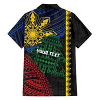 Personalised Philippines Christmas Family Matching Off Shoulder Maxi Dress and Hawaiian Shirt Xmas Tree Filipino Tribal Patterns - Polynesian Pride