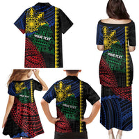 Personalised Philippines Christmas Family Matching Puletasi and Hawaiian Shirt Xmas Tree Filipino Tribal Patterns - Polynesian Pride