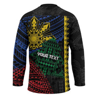 Personalised Philippines Christmas Hockey Jersey Xmas Tree Filipino Tribal Patterns DT05 - Polynesian Pride