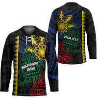 Personalised Philippines Christmas Hockey Jersey Xmas Tree Filipino Tribal Patterns - Polynesian Pride