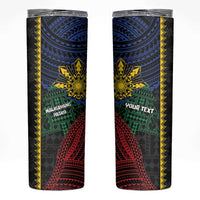 Personalised Philippines Christmas Skinny Tumbler Xmas Tree Filipino Tribal Patterns - Polynesian Pride
