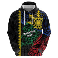 Personalised Philippines Christmas Zip Hoodie Xmas Tree Filipino Tribal Patterns DT05 - Polynesian Pride