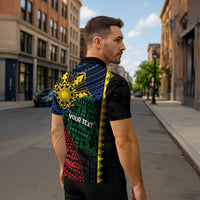 Personalised Philippines Christmas Zipper Polo Shirt Xmas Tree Filipino Tribal Patterns - Polynesian Pride