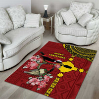 Rotuma Christmas Area Rug Rotuma Myzomela Birds With Hibiscus Flowers - Polynesian Pride