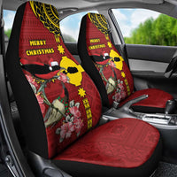 Rotuma Christmas Car Seat Cover Rotuma Myzomela Birds With Hibiscus Flowers - Polynesian Pride