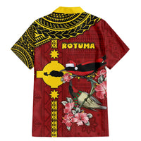 Rotuma Christmas Family Matching Mermaid Dress and Hawaiian Shirt Rotuma Myzomela Birds With Hibiscus Flowers - Polynesian Pride