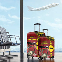 Rotuma Christmas Luggage Cover Rotuma Myzomela Birds With Hibiscus Flowers - Polynesian Pride