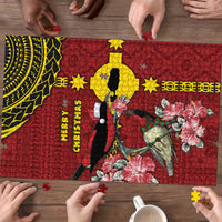 Rotuma Christmas Puzzle Rotuma Myzomela Birds With Hibiscus Flowers - Polynesian Pride