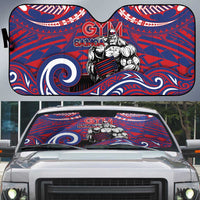 Samoa Gym Auto Sun Shade Muscle Samoan Tribal Waves - Polynesian Pride