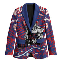 Personalised Samoa Gym Blazer Muscle Samoan Tribal Waves - Polynesian Pride