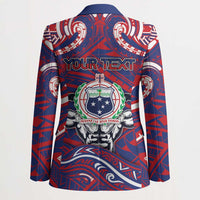 Personalised Samoa Gym Blazer Muscle Samoan Tribal Waves - Polynesian Pride