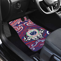 Personalised Samoa Gym Car Mats Muscle Samoan Tribal Waves - Polynesian Pride