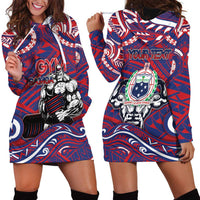 Personalised Samoa Gym Hoodie Dress Muscle Samoan Tribal Waves - Polynesian Pride