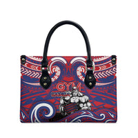 Samoa Gym Leather Bag Muscle Samoan Tribal Waves - Polynesian Pride