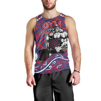 Personalised Samoa Gym Men Tank Top Muscle Samoan Tribal Waves - Polynesian Pride