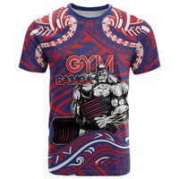 Personalised Samoa Gym T Shirt Muscle Samoan Tribal Waves - Polynesian Pride