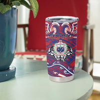 Personalised Samoa Gym Tumbler Cup Muscle Samoan Tribal Waves - Polynesian Pride