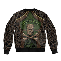 Personalised Hawaii Tiki Pirates Bomber Jacket Kakau Pattern Polynesian Style DT05 - Polynesian Pride