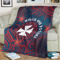 Wallis And Futuna Blanket Hibiscus Polynesian Tribal Pattern