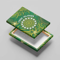 Cook Islands Canvas Wall Art Hibiscus Polynesian Tribal Pattern