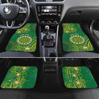 Cook Islands Car Mats Hibiscus Polynesian Tribal Pattern
